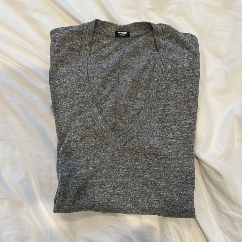 Monrow Deep V-Neck Tee